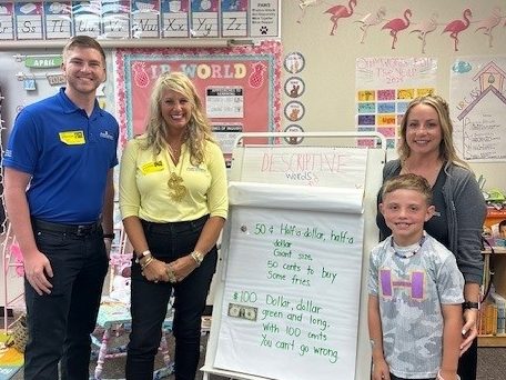 Heights Elementary - Financial Literacy 1st grade Garrett, Laura, Diane P, Carter