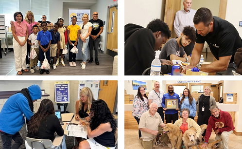 Collage of SanCap Bank in the Community